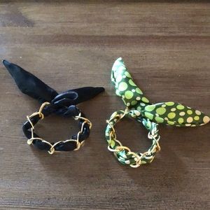 SOLD -Set of two Wired scarf bracelets